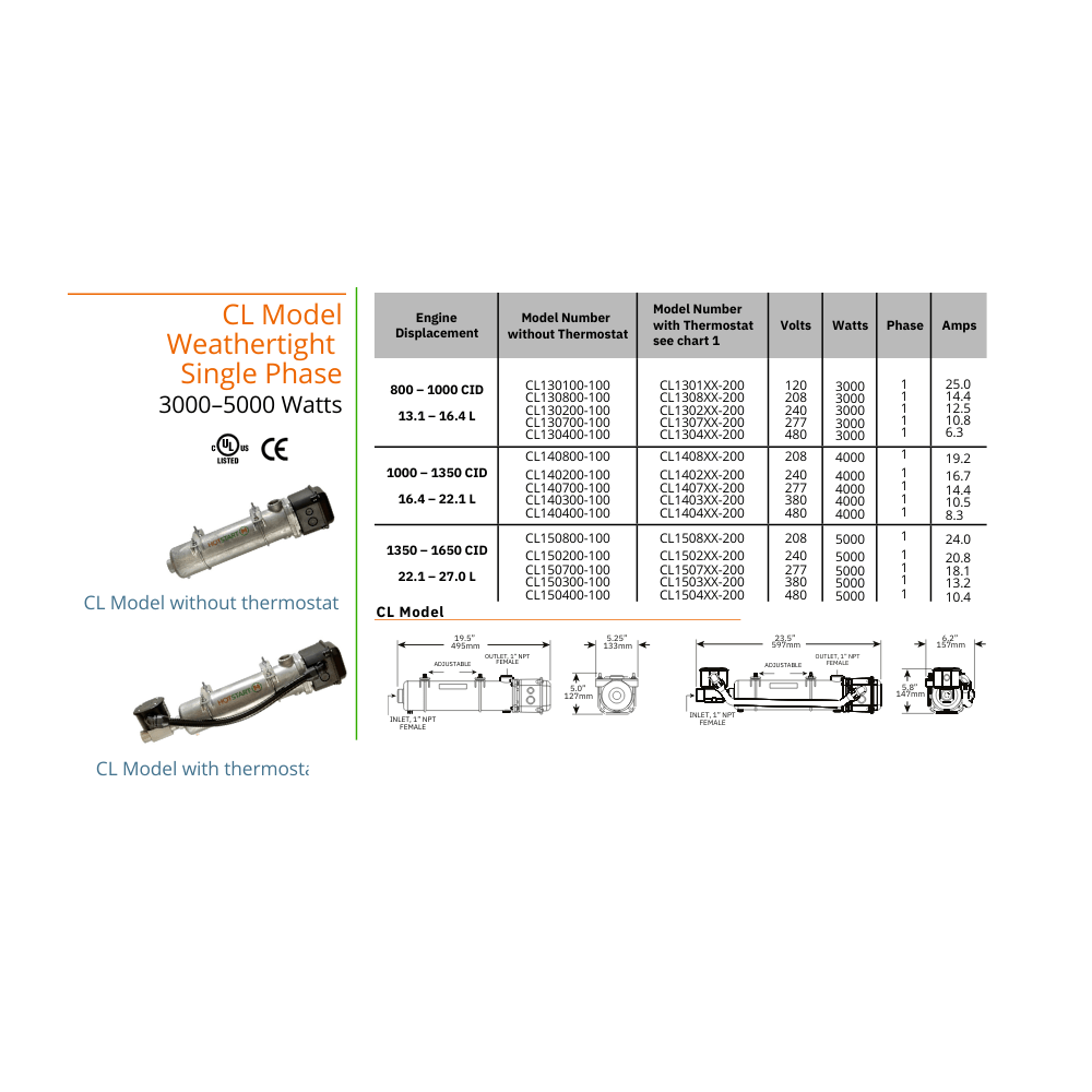 Hotstart CL130110-200 Original Engine Heater