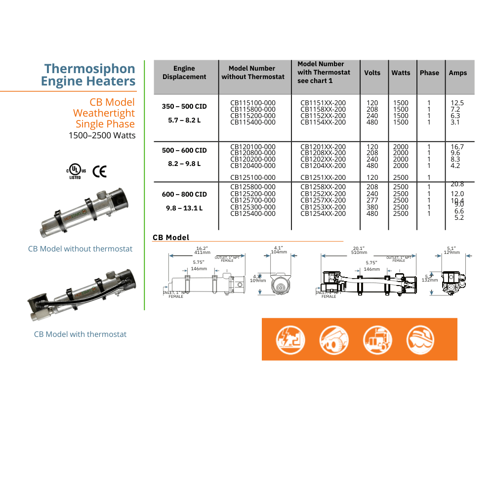 Hotstart CB120208-200 Original Engine Heater