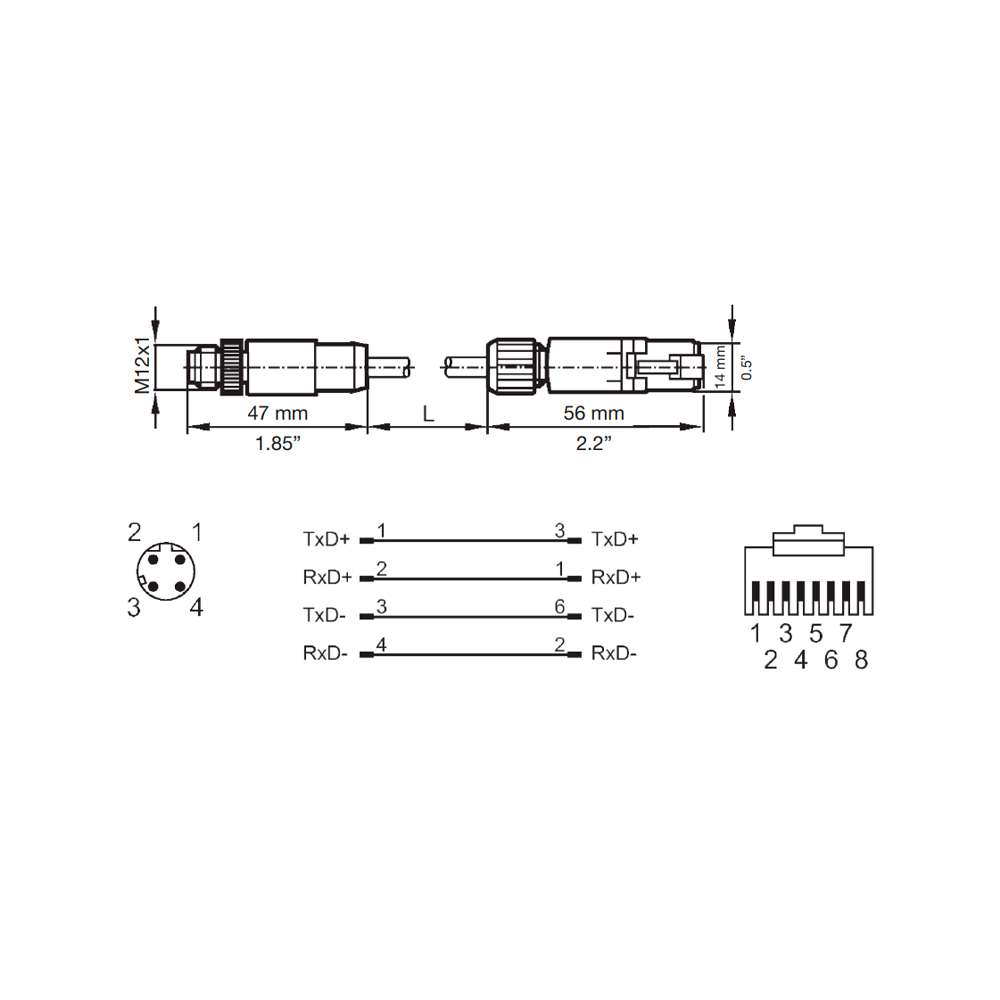 Deep Sea 016-160 Ethernet Programming Cable
